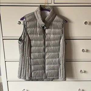 Grey puffer vest